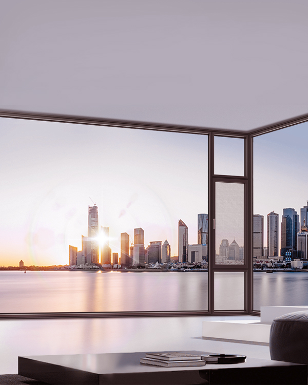 120断桥窗纱一体